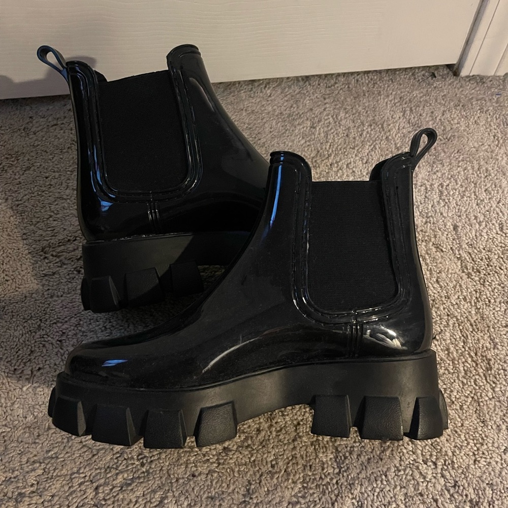 Chunky Black Rainboots🖤